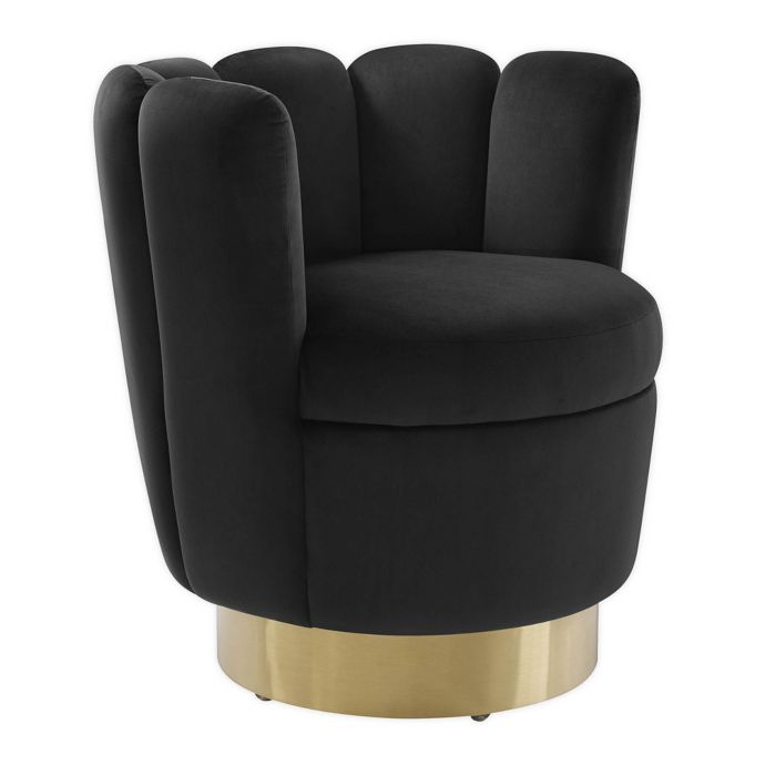 TOV Furniture Yad Velvet Swivel Chair | Bed Bath & Beyond