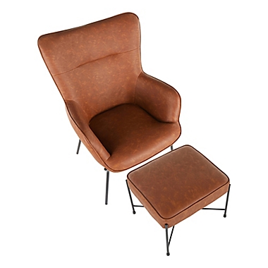 LumiSource&reg;  Izzy Lounge Chair and Ottoman Set in Camel. View a larger version of this product image.