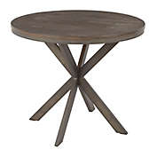 LumiSource&reg; Dakota 36-Inch Round Dinette Table in Antique Metal/Espresso
