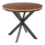 LumiSource&reg; Dakota 36-Inch Round Dinette Table in Black/Walnut