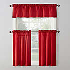Alternate image 0 for No.918&reg; Martine 36-Inch Window Curtain Tier Pair and Valance in Red