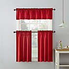 Alternate image 1 for No.918&reg; Martine 36-Inch Window Curtain Tier Pair and Valance in Red