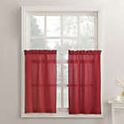 Alternate image 2 for No.918&reg; Martine 36-Inch Window Curtain Tier Pair and Valance in Red