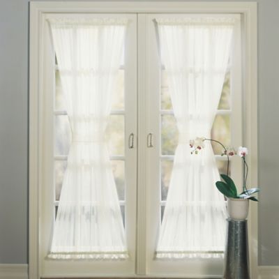 No.918&reg; Emily 40-Inch Sheer Door Curtain in Charcoal (Single)