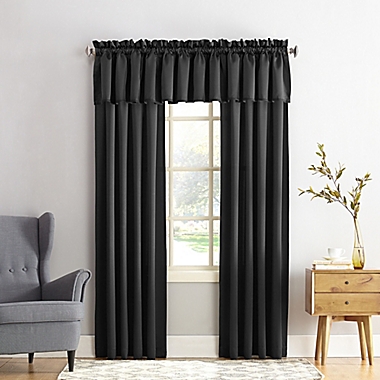 Sun Zero&reg; Bella 84-Inch Curtain in Black (Single). View a larger version of this product image.