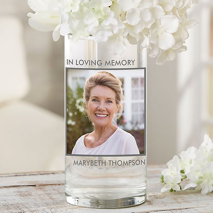 Picture Perfect Personalized 7.5" Memorial Photo Vase Bed Bath & Beyond