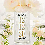 The Big Day Personalized 7.5&quot; Cylinder Wedding Vase