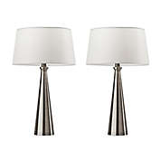 Brushed Nickel Table Lamps Bed Bath, Brushed Nickel Table Lamp With White Shade
