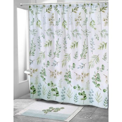 Details about   Home Shower Curtains Leaf Print Pattern Practical With Hooks Bath Curtain JA 