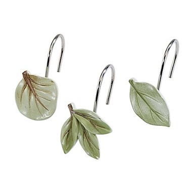 Avanti Ombr&egrave; Leaves Shower Curtain Hooks (Set of 12). View a larger version of this product image.