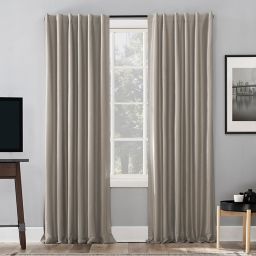 Sun Zero® Evelina 63-Inch Backtab Curtain in Stone (Single)