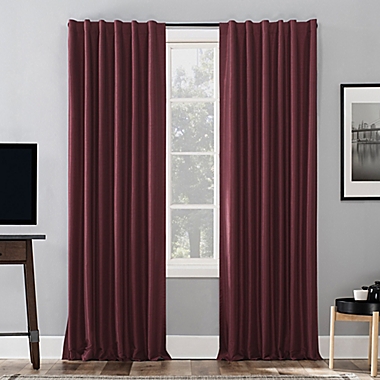 Sun Zero&reg; Evelina 84-Inch Backtab Curtain in Bordeaux (Single). View a larger version of this product image.