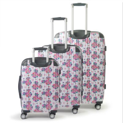 ful&reg; Disney&reg; Minnie Floral 3-Piece Hard Side Spinner Luggage Set in White