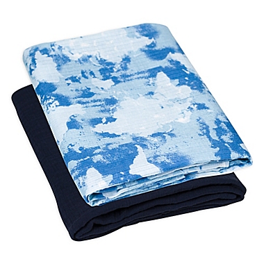 The Honest Company&reg; 2-Pack Watercolor World Organic Cotton Swaddle Blanket. View a larger version of this product image.