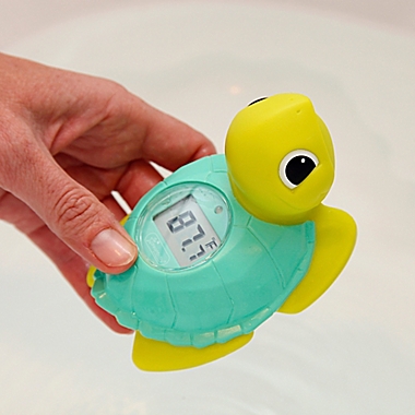 Dreambaby&reg; Turtle Bath Water Thermometer in Green. View a larger version of this product image.