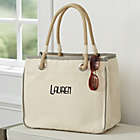 Alternate image 0 for Embroidered Canvas Rope Tote in Grey