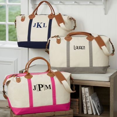 Lux Weekender Embroidered Canvas Duffle Bag