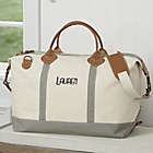 Alternate image 0 for Lux Weekender Embroidered Canvas Duffle Bag in Grey