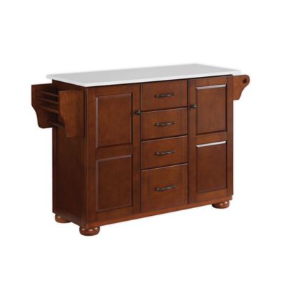 Eleanor Granite Top Kitchen Island in Mahogany