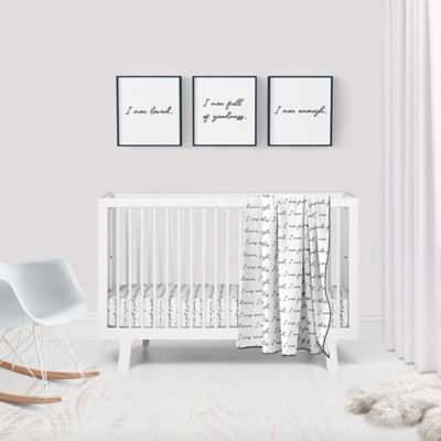 monochrome crib bedding