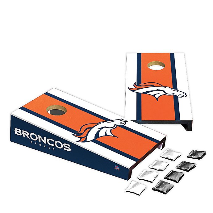 SET OF 8 DENVER BRONCOS CORNHOLE BAGS QUALITY