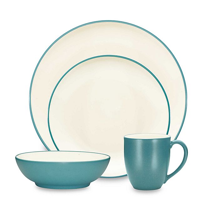 Noritake Colorwave Turquoise Coupe 16Pc Dinnerware Set Service for 4