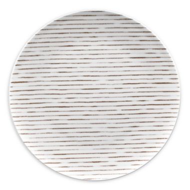 Noritake&reg; Khaki Hammock Stripe Coupe Dinner Plate. View a larger version of this product image.