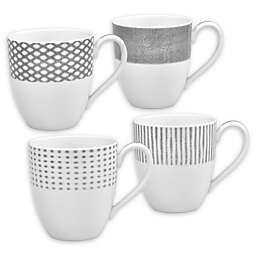 Noritake® Grey Hammock Mugs (Set of 4)