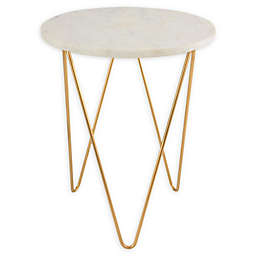 O&O by Olivia & Oliver™ Round Marble/Steel Side Table