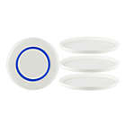 Alternate image 0 for Palm Non-Slip Dinner Plates in White/Blue (Set of 4)