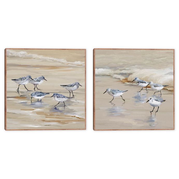 Masterpiece Art Gallery Sandpiper Beach I Framed Canvas Wall Art Bed Bath Beyond