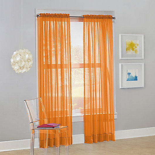 Alternate image 1 for No.918® Calypso 63-Inch  Curtain in Orange (Single)