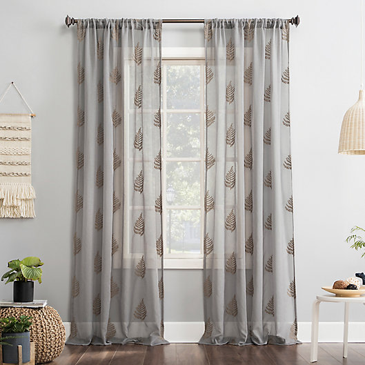 Alternate image 1 for No.918® Fern 63-Inch  Curtain in Grey (Single)