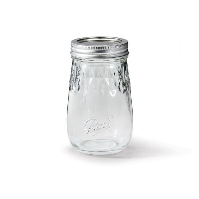 Ball&reg; Glass 16 oz. Flute Jar in Clear (Set of 4)
