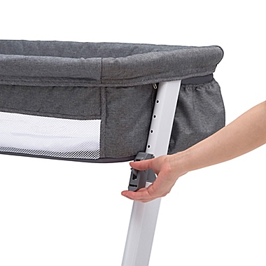 Delta Children By the Bed Deluxe Sleeper Bassinet in Grey. View a larger version of this product image.