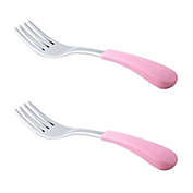 Avanchy Stainless Steel Baby Forks in Pink (Set of 2)