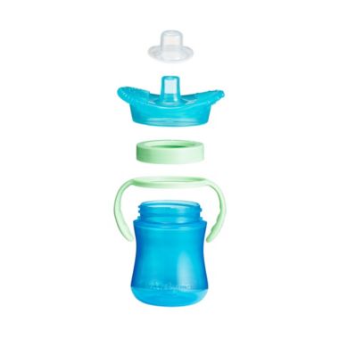 The First Years&reg; 7 oz. Teething Spout Trainer Cup in Blue. View a larger version of this product image.