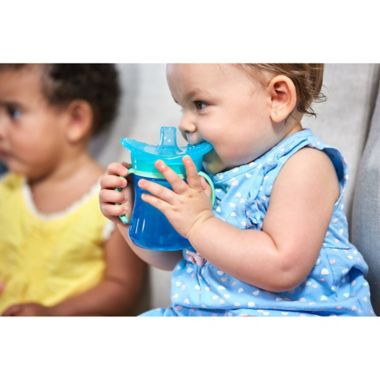 The First Years&reg; 7 oz. Teething Spout Trainer Cup in Blue. View a larger version of this product image.