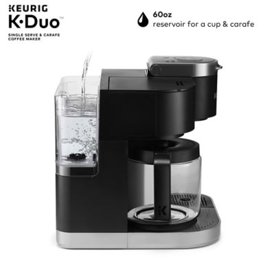 Keurig&reg; K-Duo&reg; Single-Serve & Carafe Coffee Maker in Black. View a larger version of this product image.