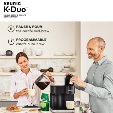Keurig&reg; K-Duo&reg; Single-Serve & Carafe Coffee Maker in Black. View a larger version of this product image.