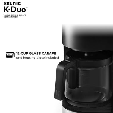 Keurig&reg; K-Duo&reg; Single-Serve & Carafe Coffee Maker in Black. View a larger version of this product image.