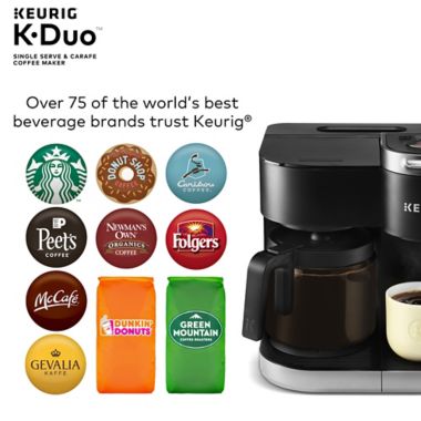 Keurig&reg; K-Duo&reg; Single-Serve & Carafe Coffee Maker in Black. View a larger version of this product image.