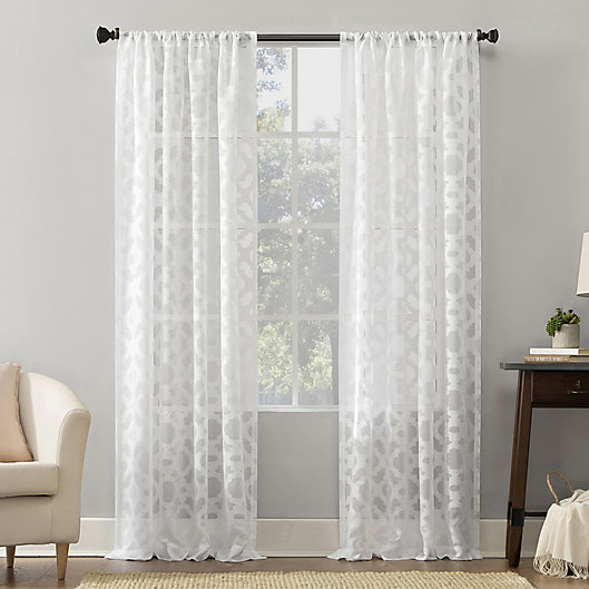 Alternate image 1 for No.918® Yvette 95-Inch Rod Pocket Window Curtain Panel in White (Single)
