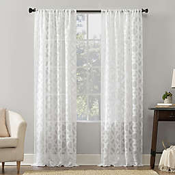 No.918® Yvette 84-Inch Rod Pocket Window Curtain Panel in White (Single)
