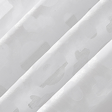 No.918&reg; Yvette 84-Inch Rod Pocket Window Curtain Panel in White (Single). View a larger version of this product image.