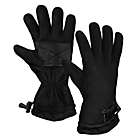 Alternate image 1 for ActionHeat&trade; One Size AA Battery Heated Fleece Gloves in Black