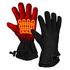 Alternate image 2 for ActionHeat&trade; One Size AA Battery Heated Fleece Gloves in Black