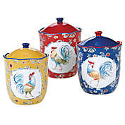 Certified International Morning Bloom 3-Piece Canister Set