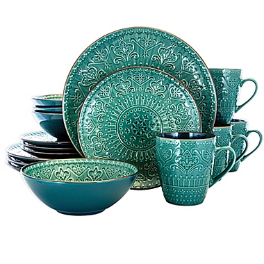 Elama Sea Foam 16-Piece Dinnerware Set. View a larger version of this product image.