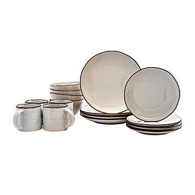 Tabletops Gallery&reg; Geneva 16-Piece Dinnerware Set in Cream. View a larger version of this product image.
